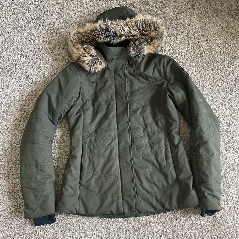 Obermeyer Tuscany II Coyote Faux Fur Hood Skiing Jacket